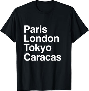 Paris Tokyo London Caracas Gift Design Caracas Souvenir T-Shirt - T-Shirt | Black