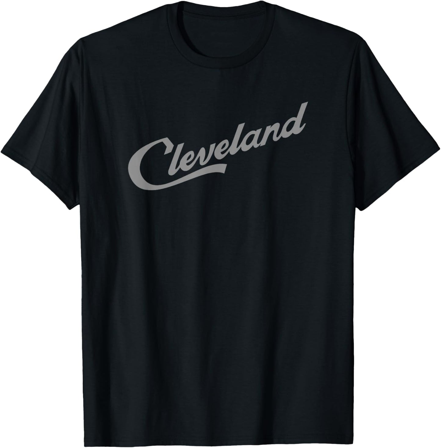 Cleveland Script Logo - Cleveland Ohio Shirt (gray) T-Shirt - T-Shirt | Black