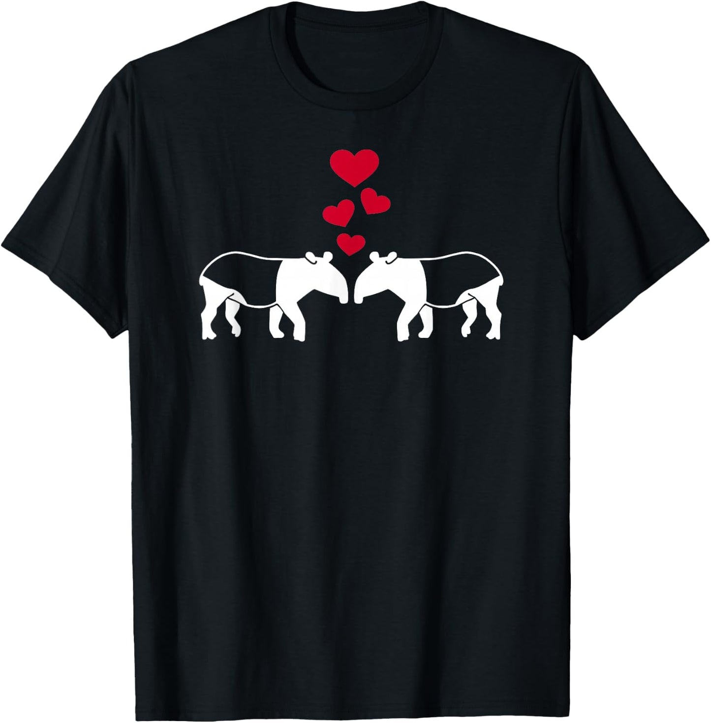 Tapir in love T-Shirt - T-Shirt | Black