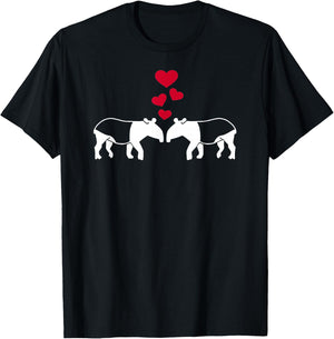 Tapir in love T-Shirt - T-Shirt | Black