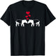 Tapir in love T-Shirt - T-Shirt | Black