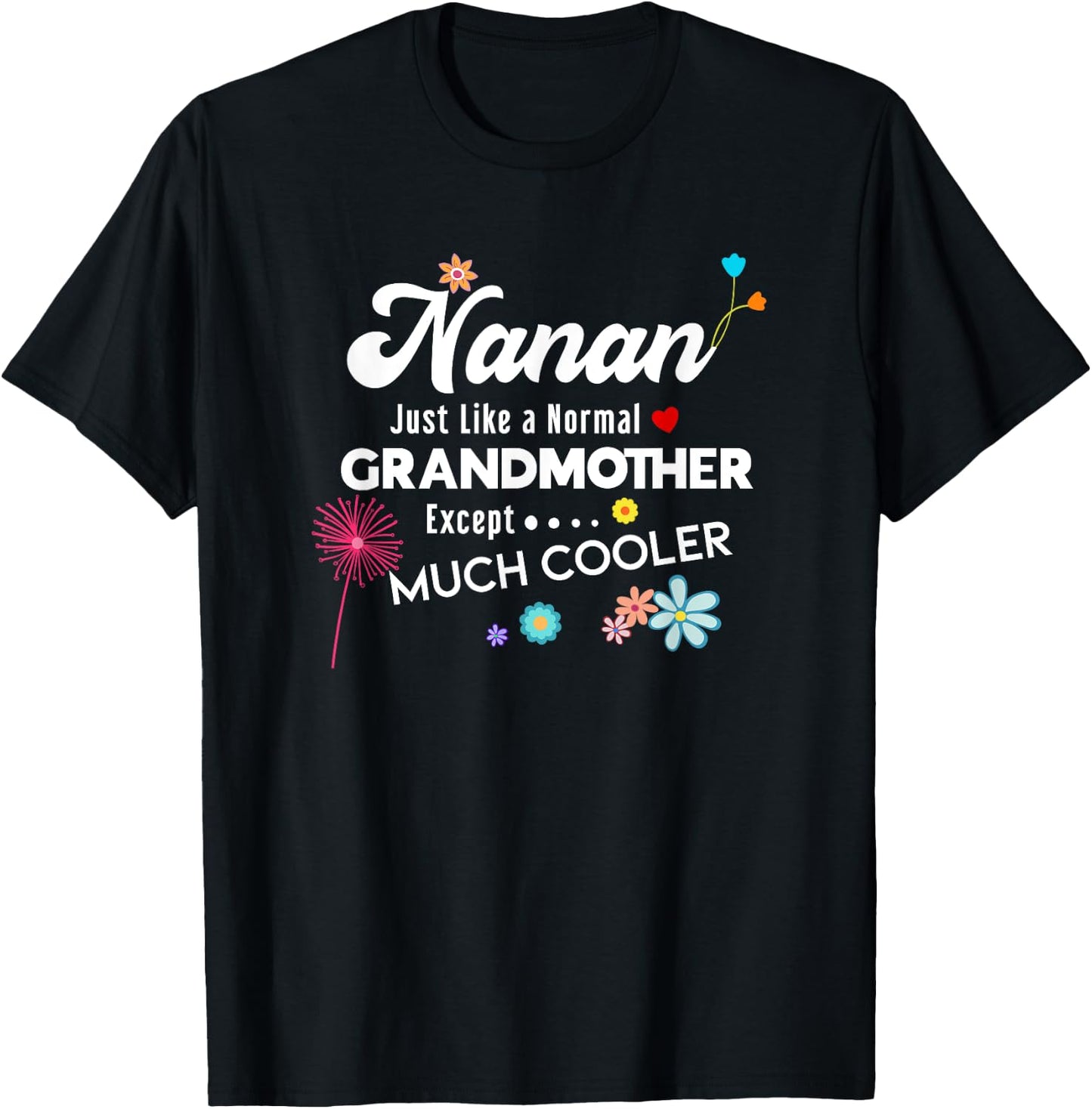Nanan Just Like Grandma Except Much Cooler T-Shirt - T-Shirt | Black