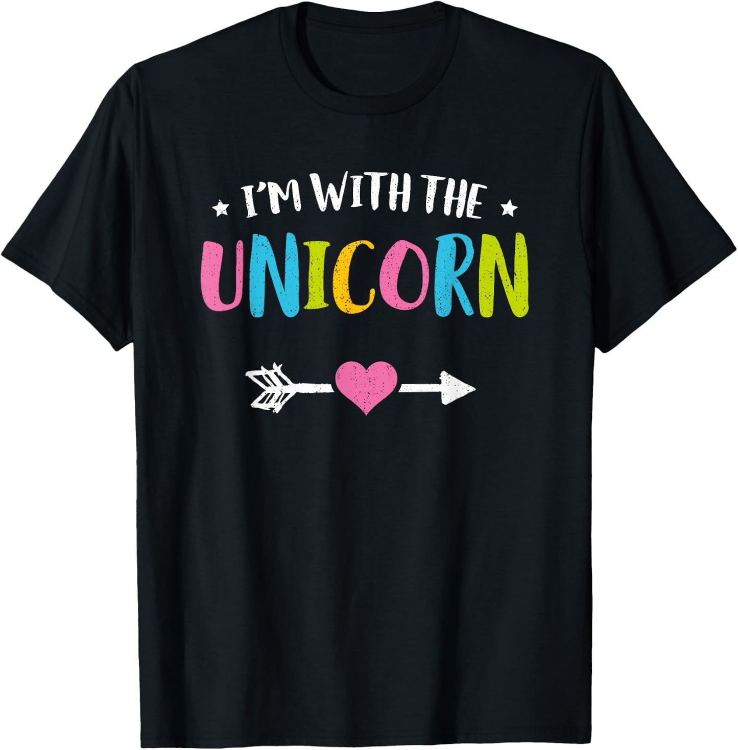 I'm With The Unicorn Cute Funny Couple Halloween Costume T-Shirt - T-Shirt | Black