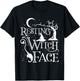 Women Girls Funny Halloween Resting Witch Face T-Shirt - T-Shirt | Black