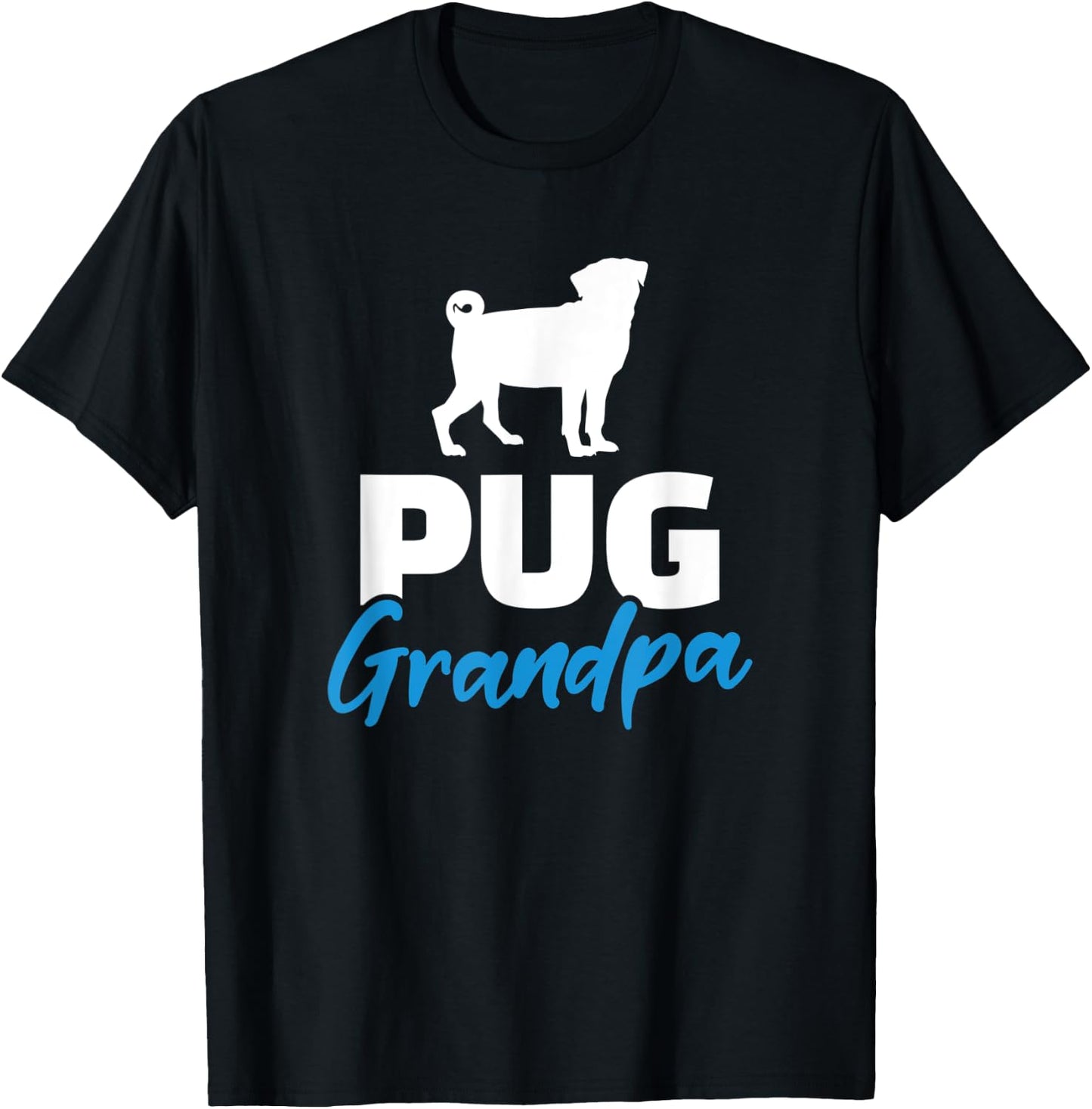 Pug Grandpa T-Shirt - T-Shirt | Black