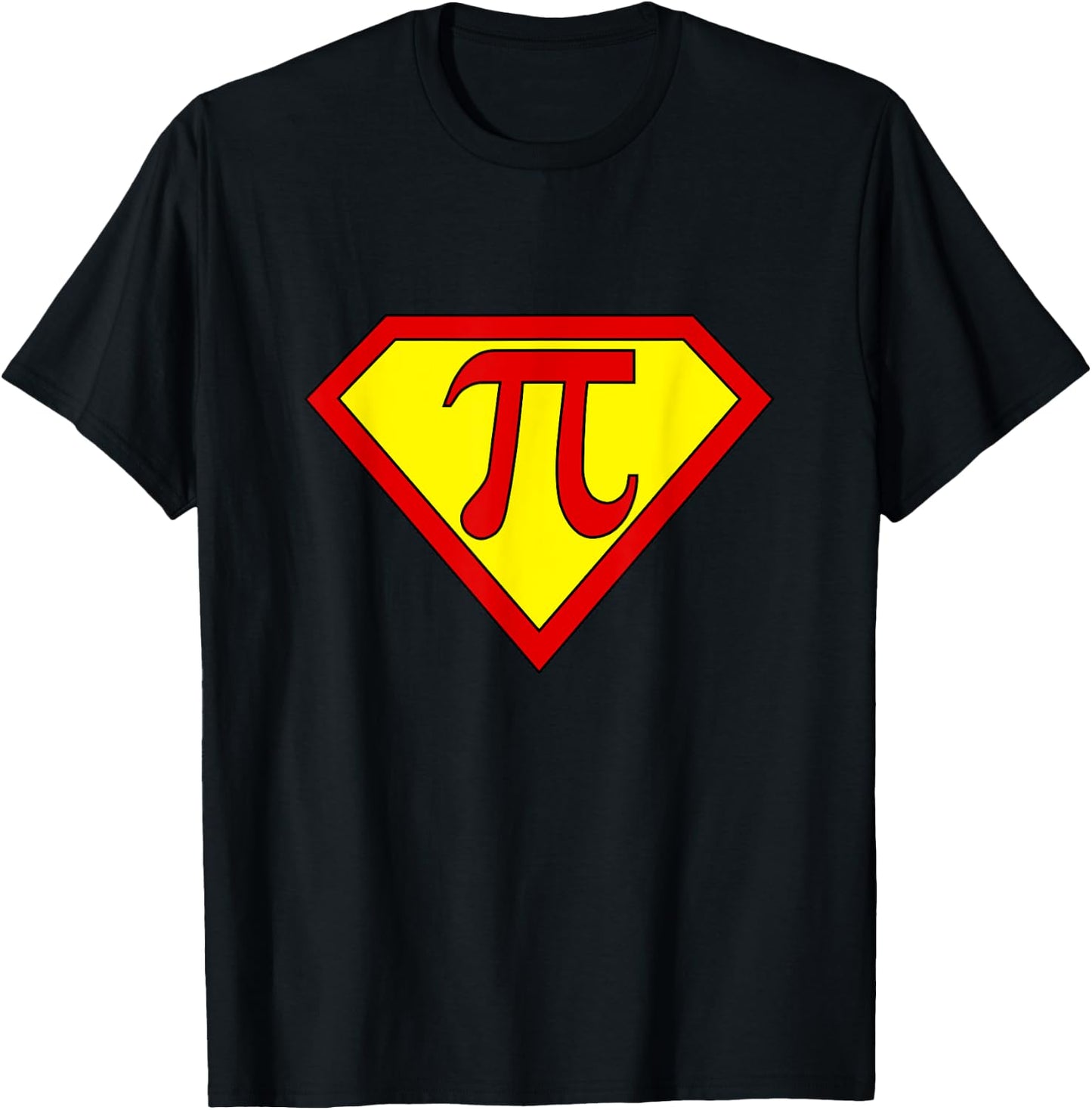 Captain Pi Superhero Pi Symbol Cool Math Super Hero T Shirt T-Shirt - T-Shirt | Black