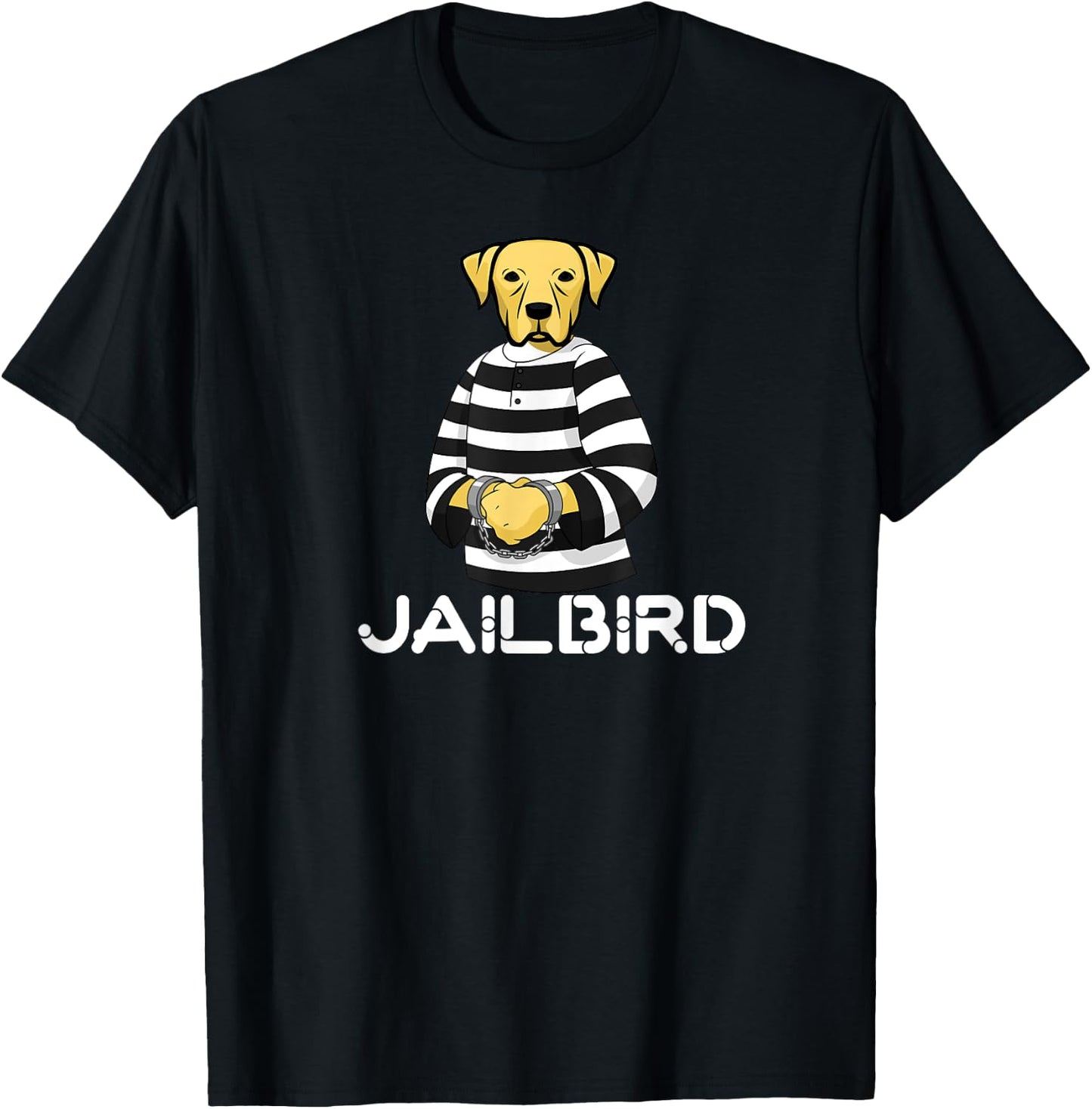 Funny Pet Puppy Dog Lovers Bad Jailbird Puppy T-Shirt - T-Shirt | Black