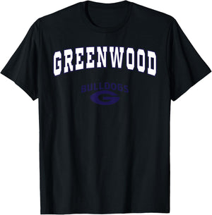 Greenwood High School Bulldogs C2 T-Shirt - T-Shirt | Black
