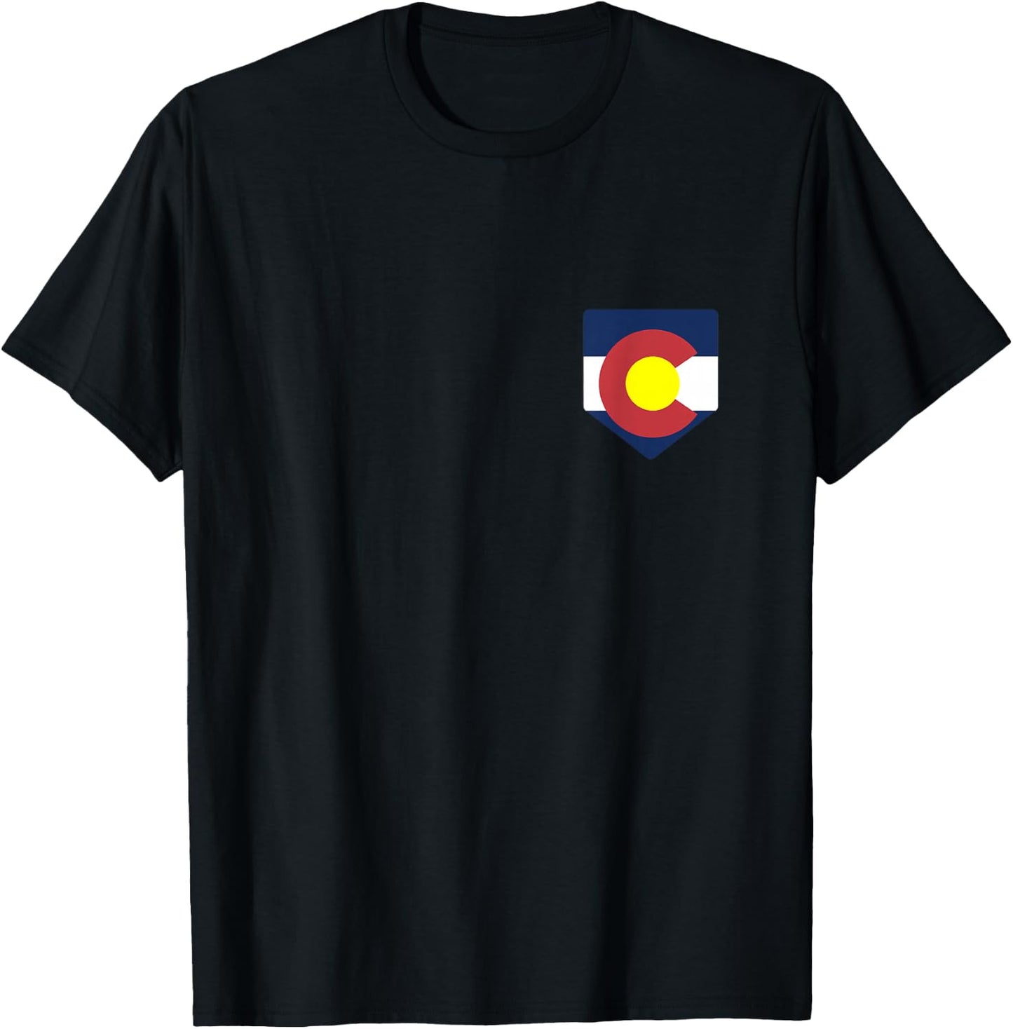 Colorado Flag Pocket Denver Gift T-Shirt - T-Shirt | Black