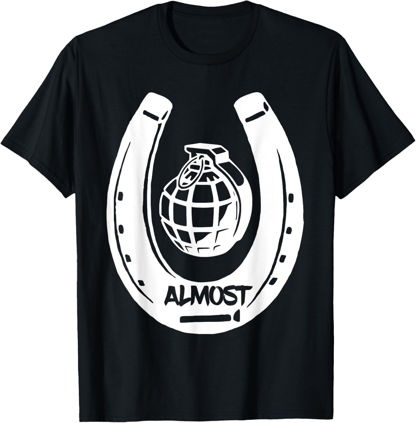 Close Only Counts - Horseshoes and Hand Grenades T-Shirt - T-Shirt | Black