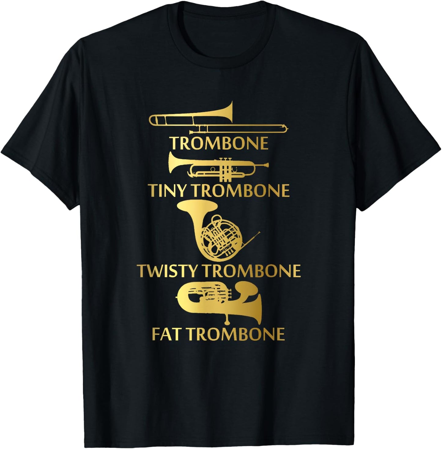 Brass Section Trombone Funny Marching Band Gift T-Shirt - T-Shirt | Black