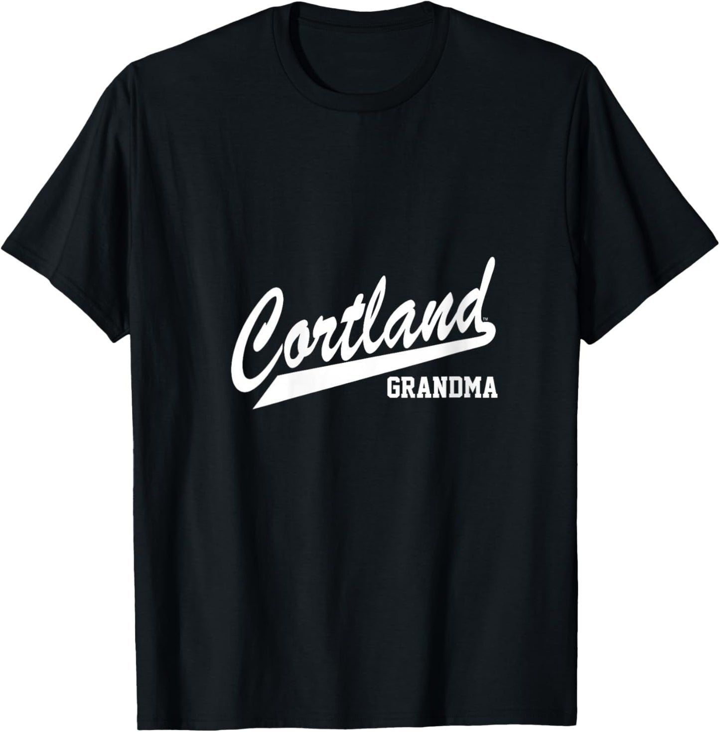 Women's SUNY Cortland Grandma Red Dragons Script V-Neck T-Shirt - T-Shirt | Black