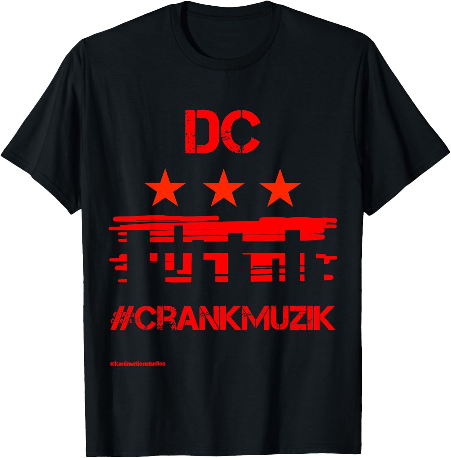 Washington DC Crank Music Go Go Men Women T-Shirt - T-Shirt | Black