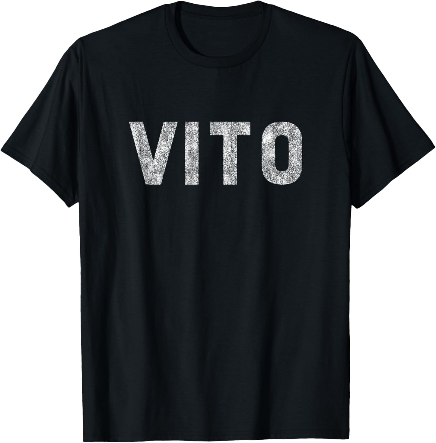 VITO distressed white T-Shirt - T-Shirt | Black