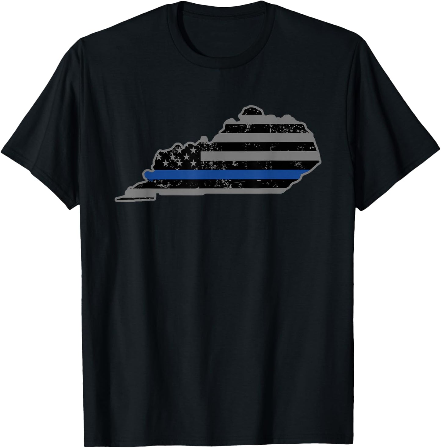 Kentucky State Police Kentucky State Trooper Thin Blue Line T-Shirt - T-Shirt | Black