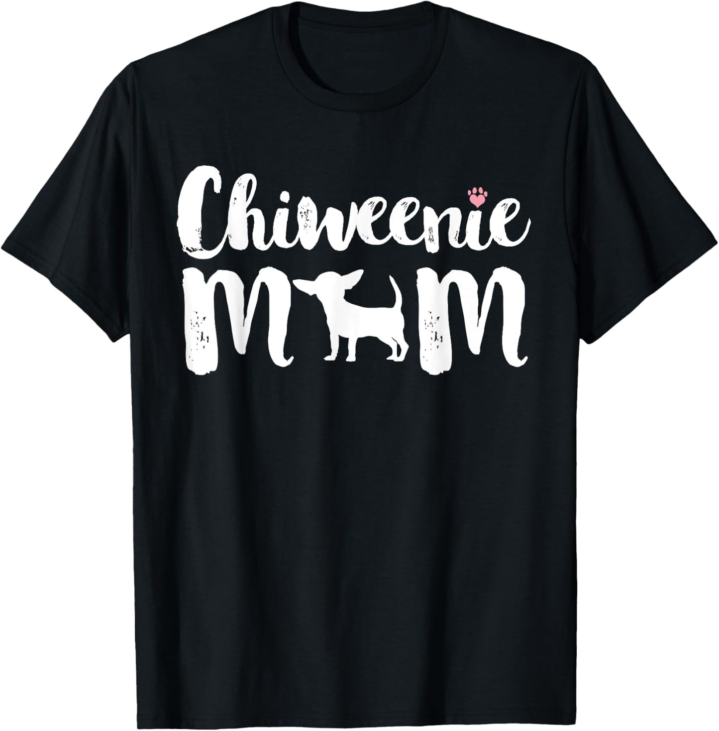 Chiweenie Mom, Chiweenie Owners Love Mothers Day Gift T-Shirt - T-Shirt | Black