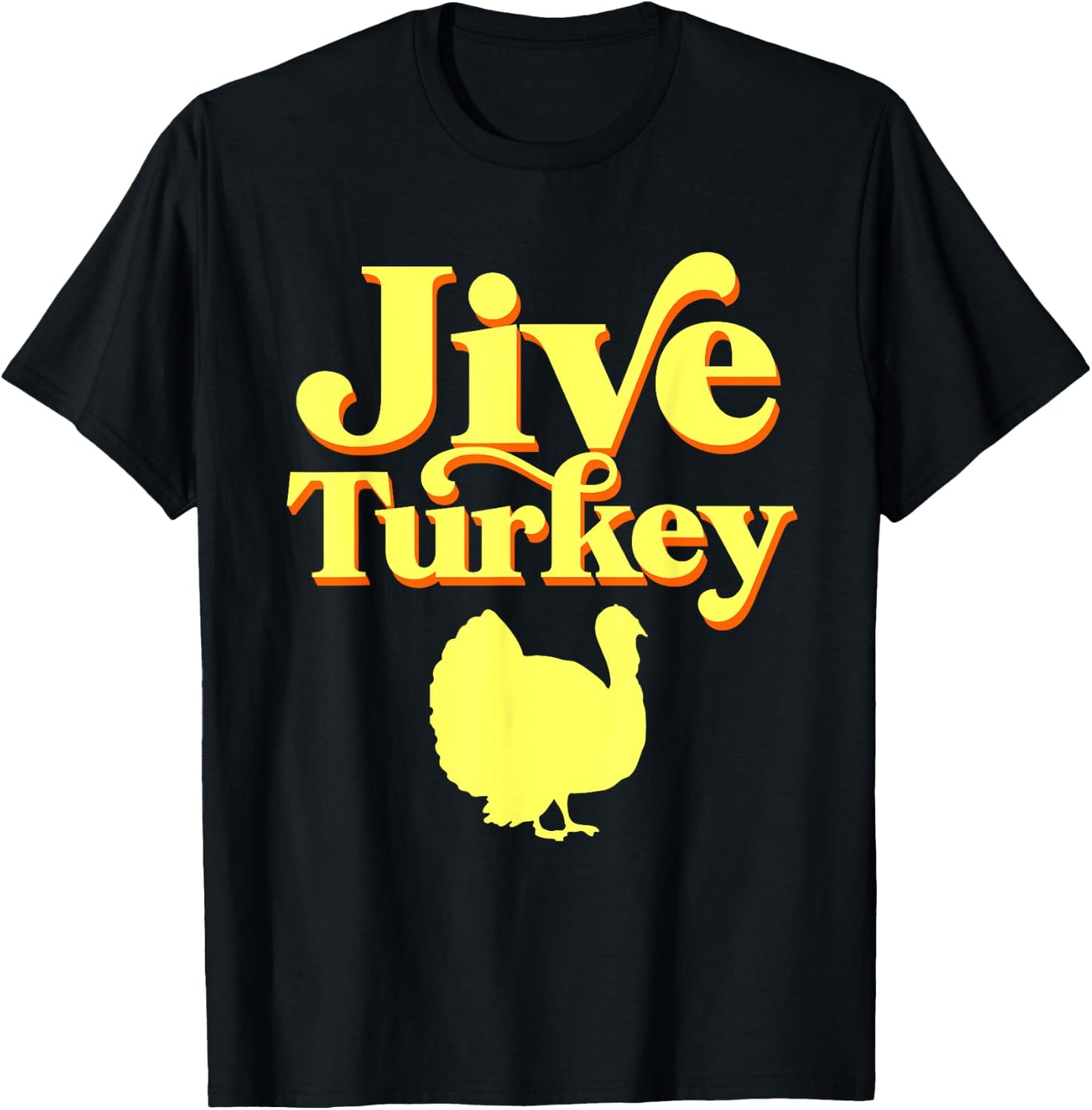 Funny Retro Jive Thanksgiving Turkey T-Shirt - T-Shirt | Black
