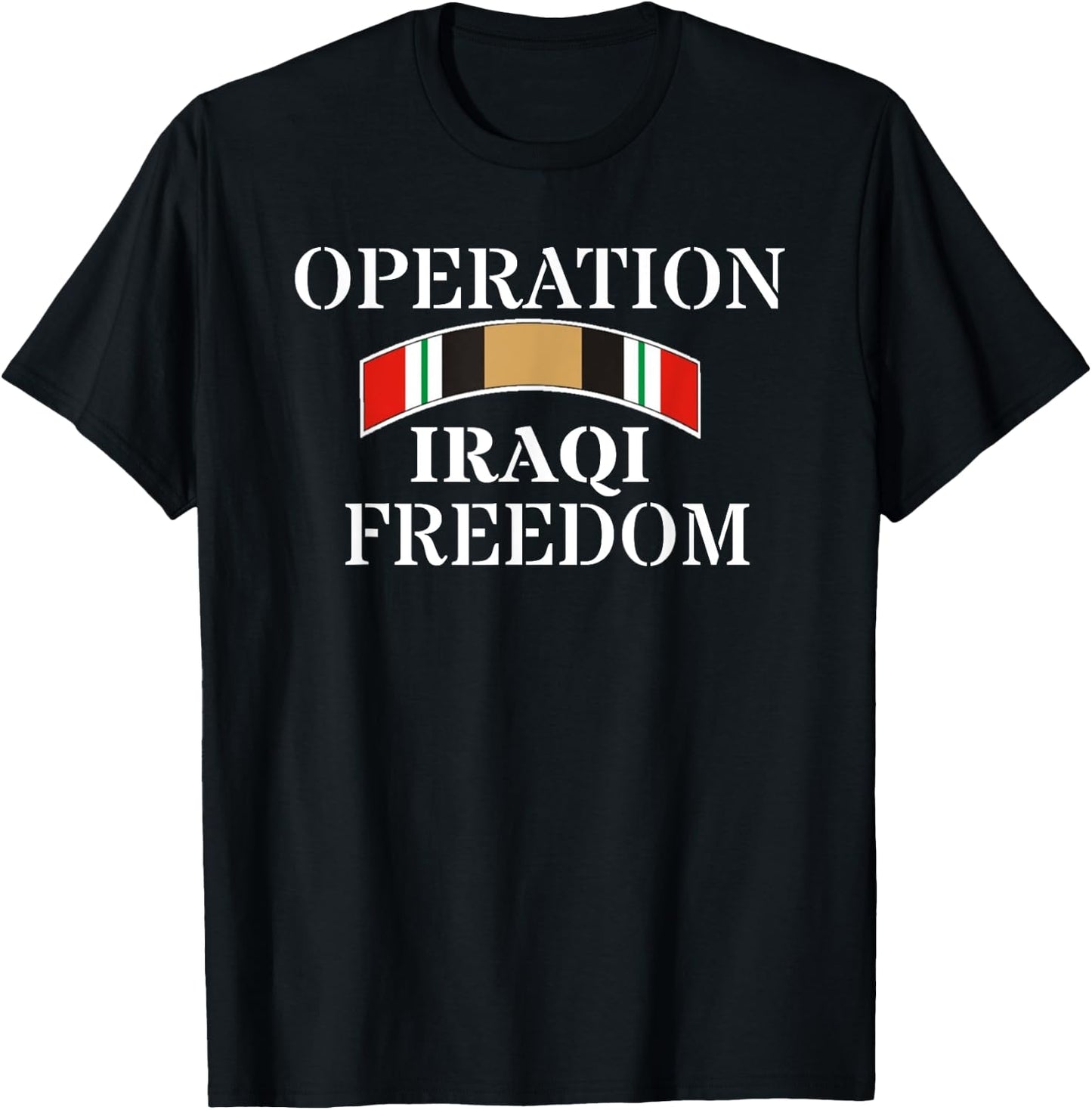 Veteran shirt Iraq War Service Ribbon Iraq War Veteran T-Shirt - T-Shirt | Black