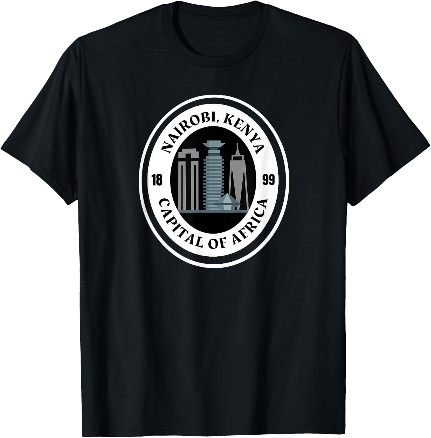 Nairobi, Kenya; Capital of Africa T-Shirt - T-Shirt | Black