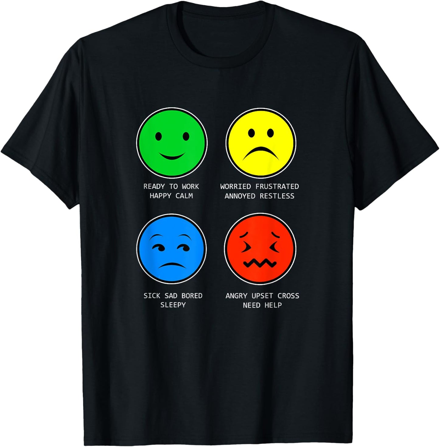 Self Regulation Mood Zone Occupational Therapist T-Shirt - T-Shirt | Black