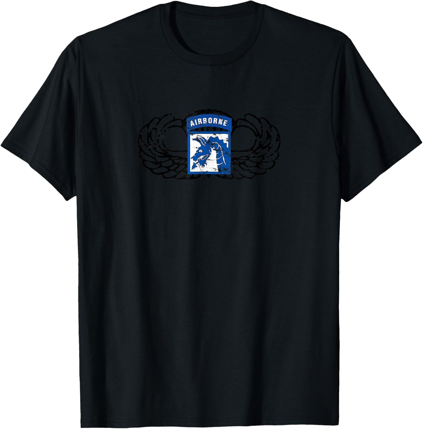 18th Airborne Corps Jumpwings T-Shirt - T-Shirt | Black
