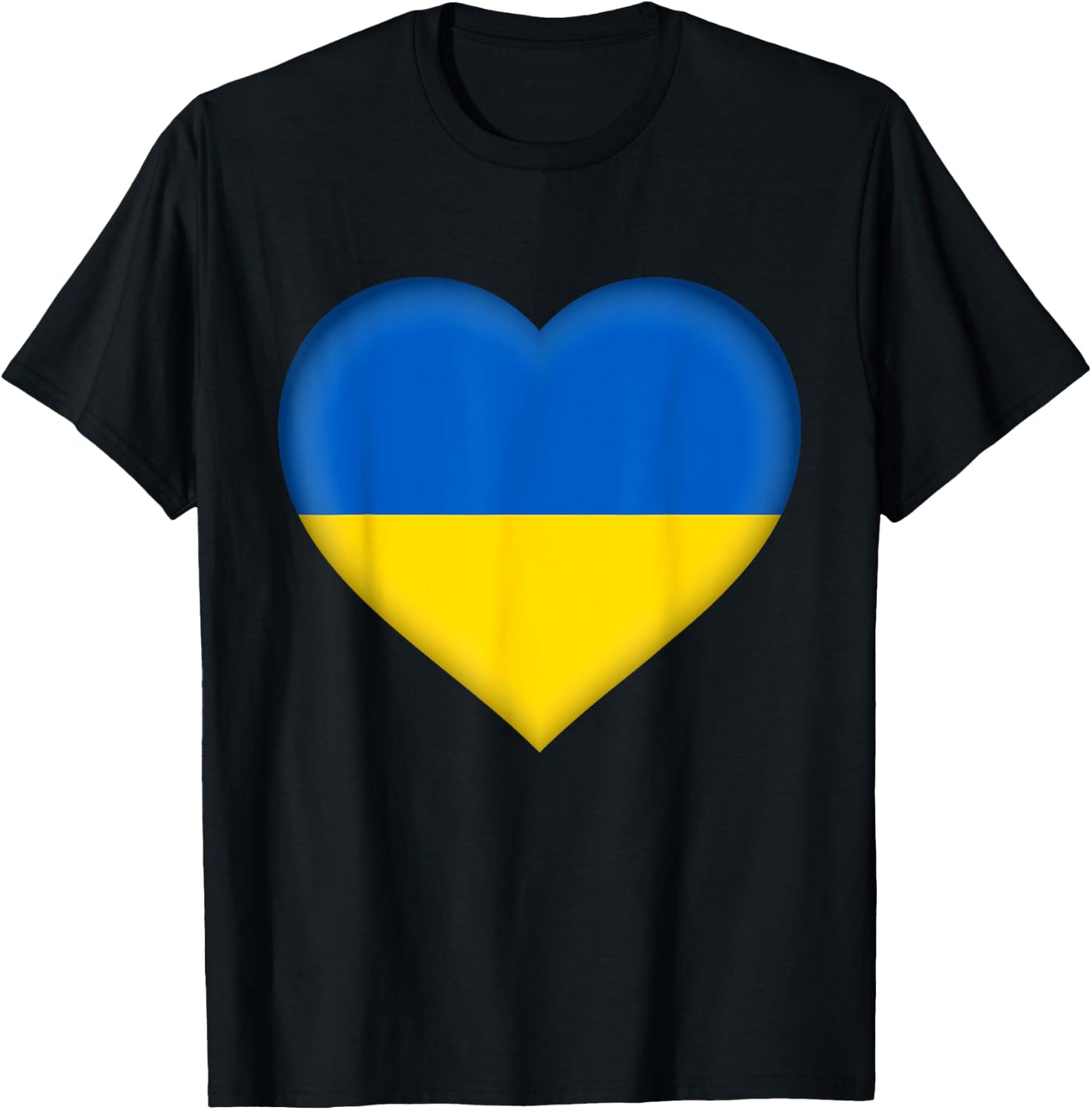 I Love Ukraine | Ukrainian Flag Heart Outfit T-Shirt - T-Shirt | Black