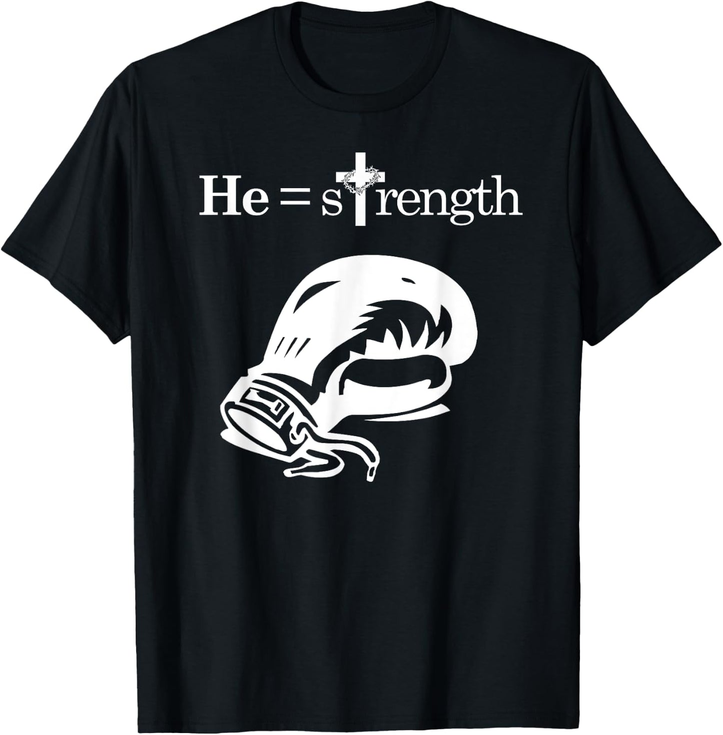 Christian Sports Inspirational Quote Jesus Boxing T-Shirt - T-Shirt | Black