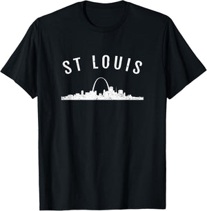 St. Louis Arch Missouri MO Souvenir T-Shirt - T-Shirt | Black