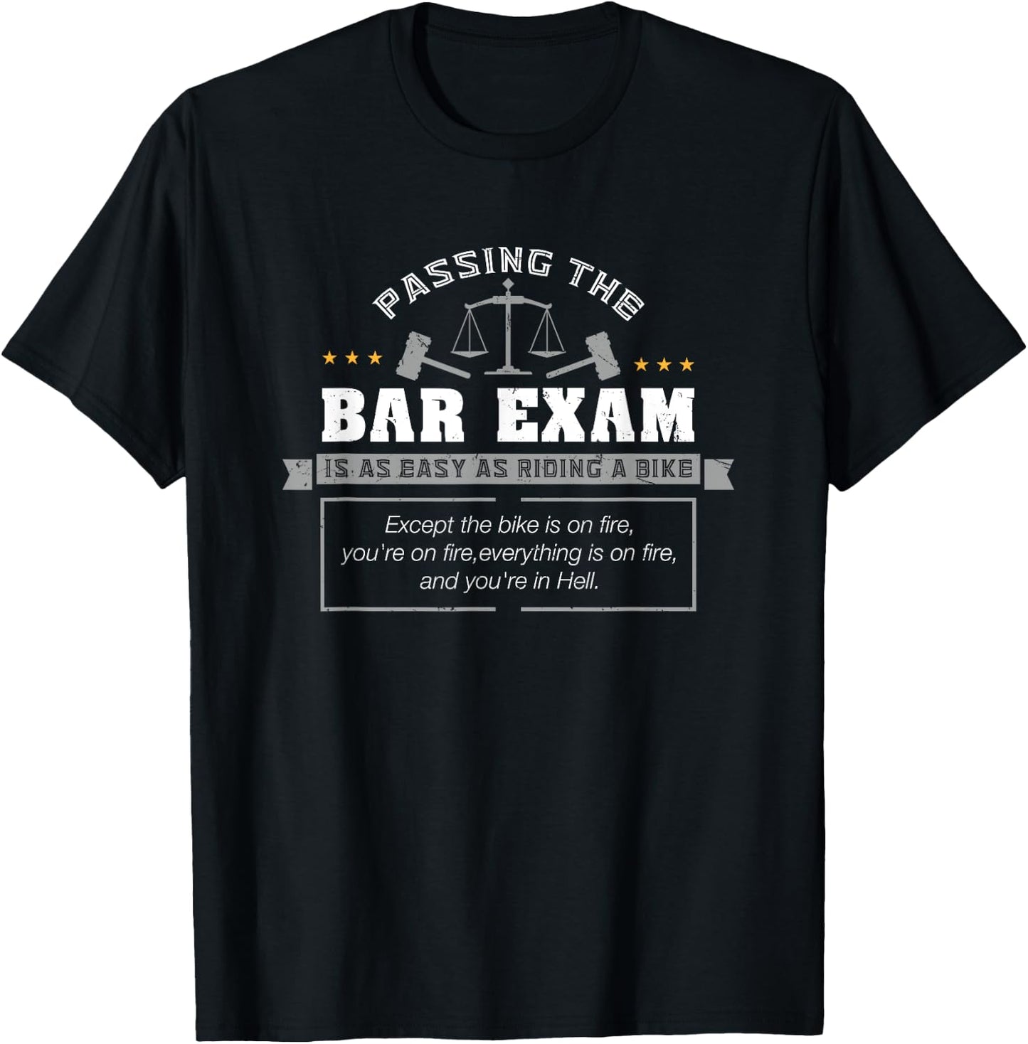 Passing The Bar Exam Is Easy As Riding A Bike T-Shirt - T-Shirt | Black