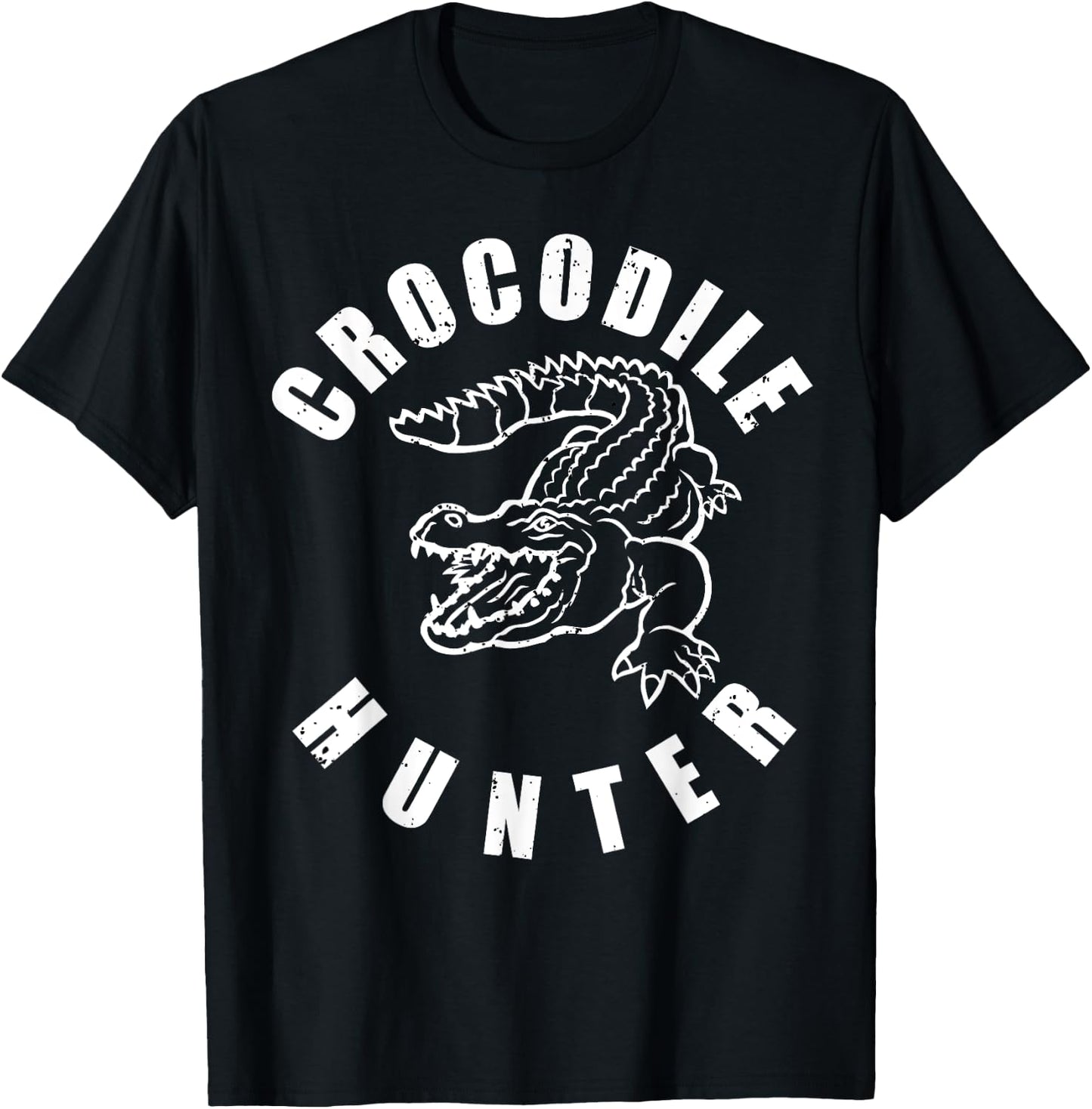 Crocodile Hunter Shirt Reptile Huntsman T-Shirt - T-Shirt | Black
