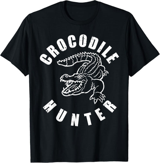 Crocodile Hunter Shirt Reptile Huntsman T-Shirt - T-Shirt | Black