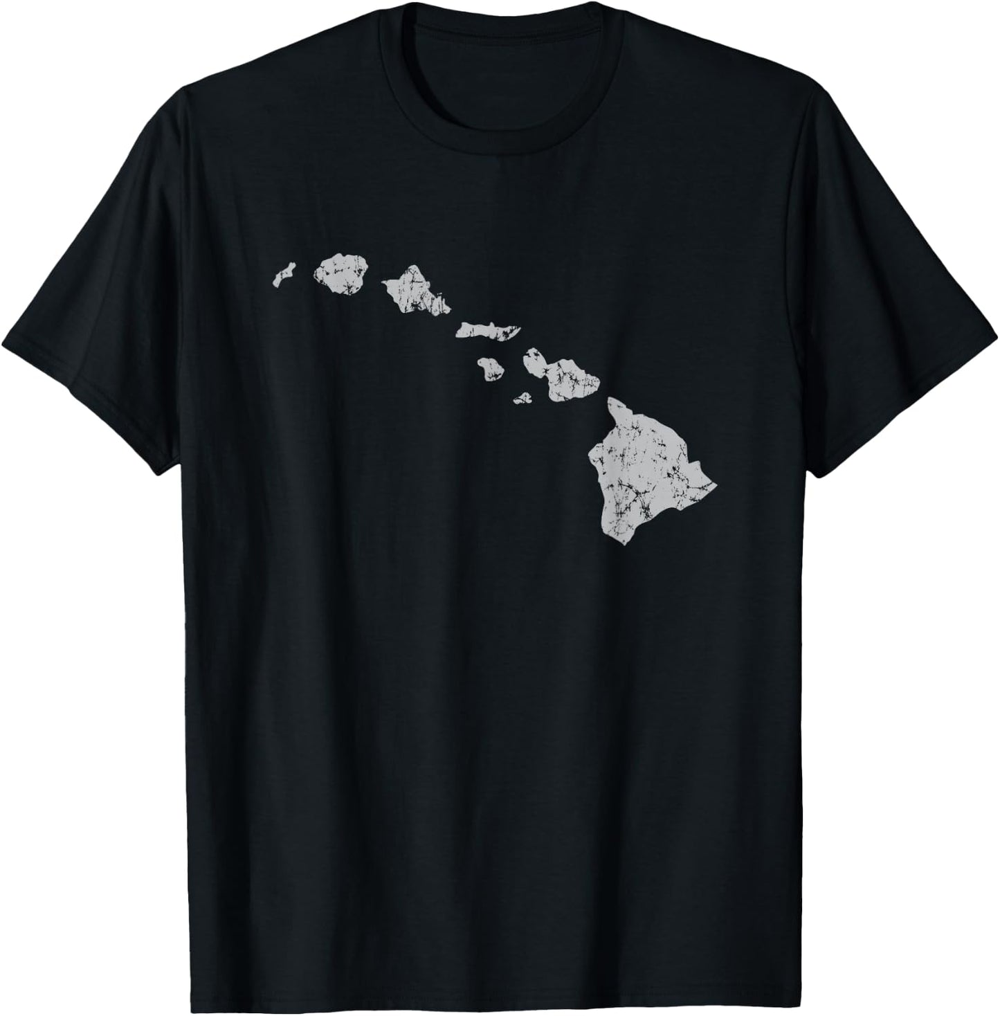 Hawaiian Island Chain Retro T-Shirt - T-Shirt | Black