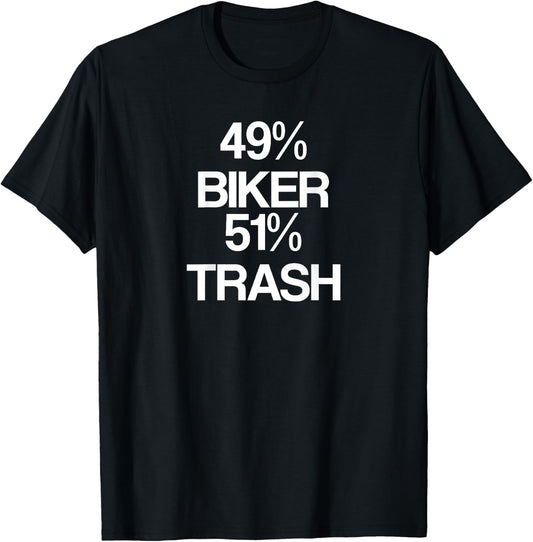 Funny Biker Trash Motorcycle Club Shirts T-Shirt - T-Shirt | Black
