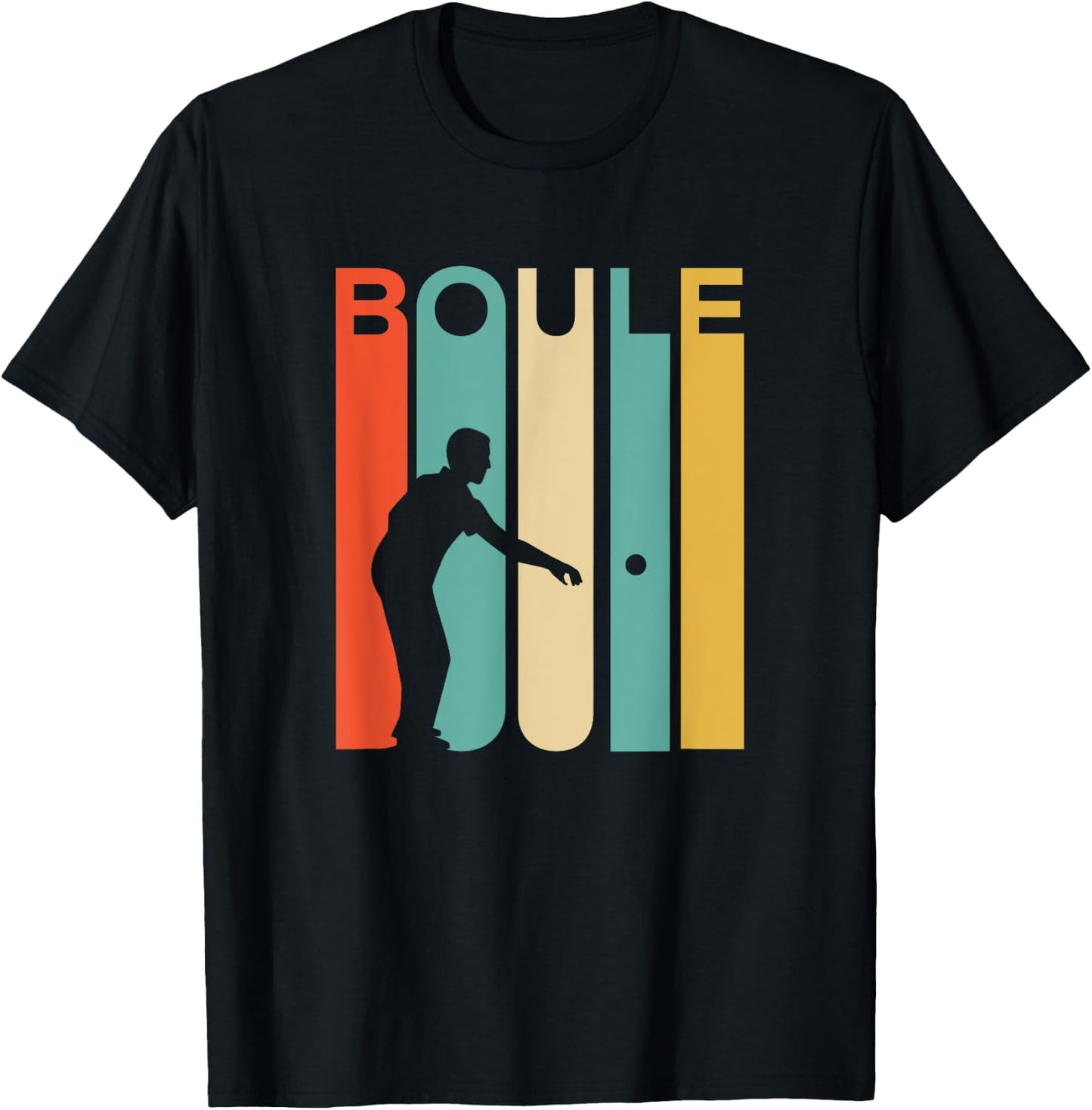 Retro Vintage Boule Shirt Petanque Player Boules Gift T-Shirt - T-Shirt | Black
