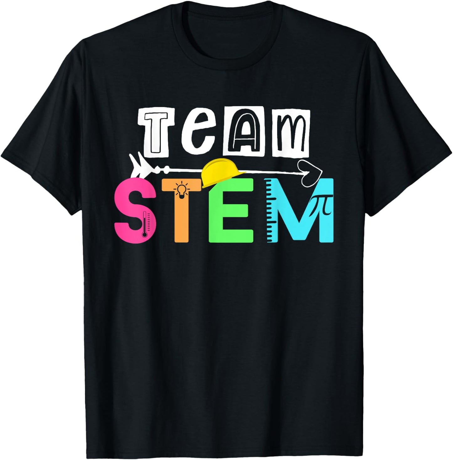 Team STEM Science Technology Engineering Math Teacher Gift Men Women Kids T-Shirt - T-Shirt | Black