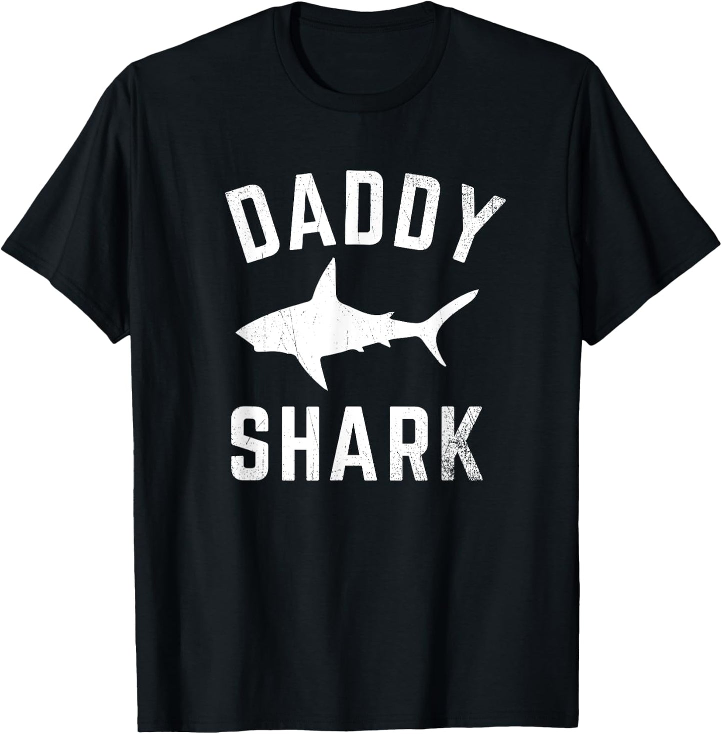 Daddy Shark Family Matching Funny Shark Dad T Shirt T-Shirt - T-Shirt | Black