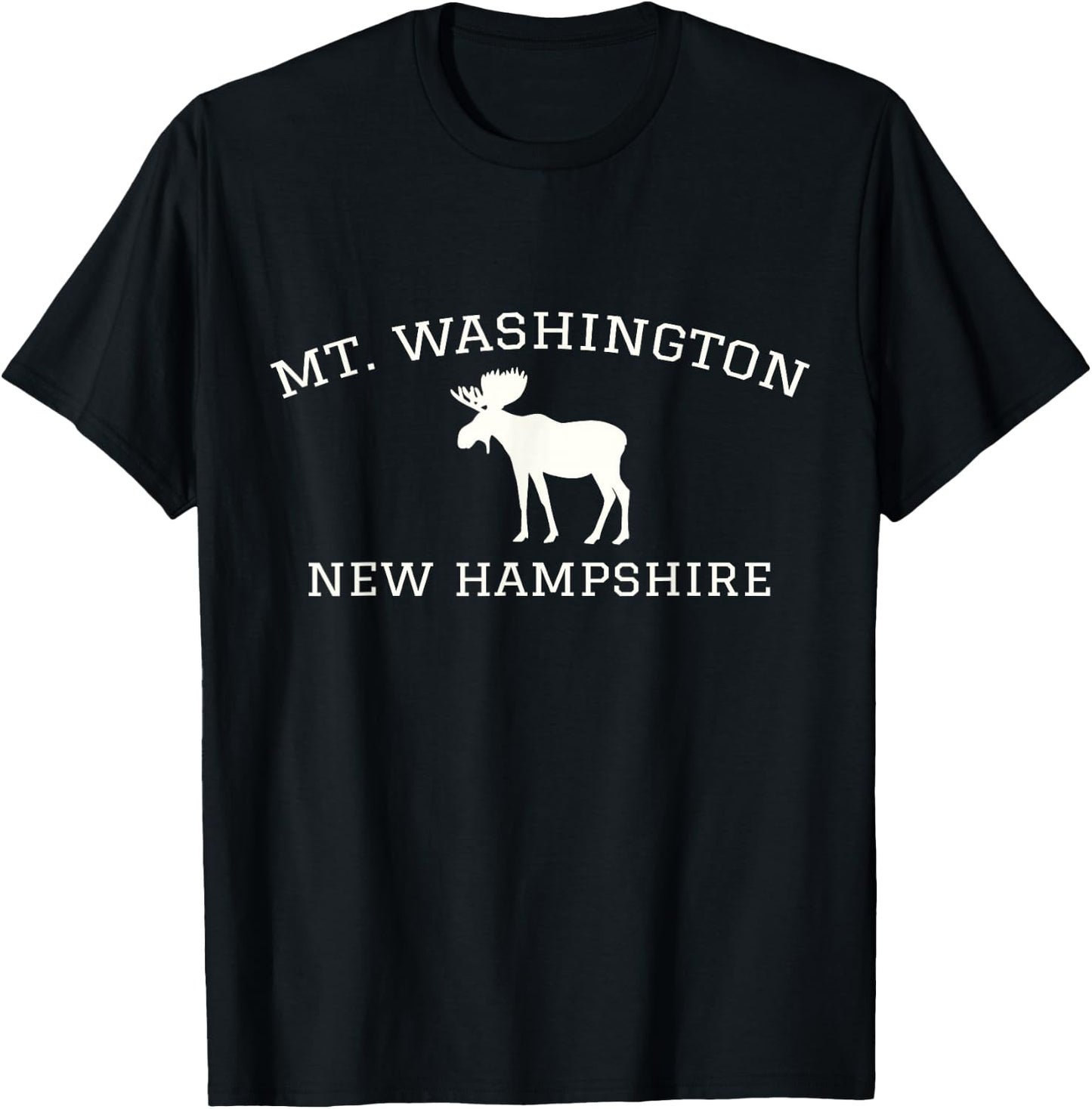 Mt. Washington New Hampshire - Moose T-Shirt - T-Shirt | Black
