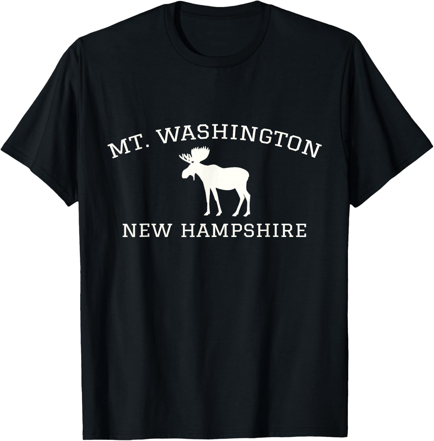 Mt. Washington New Hampshire - Moose T-Shirt - T-Shirt | Black