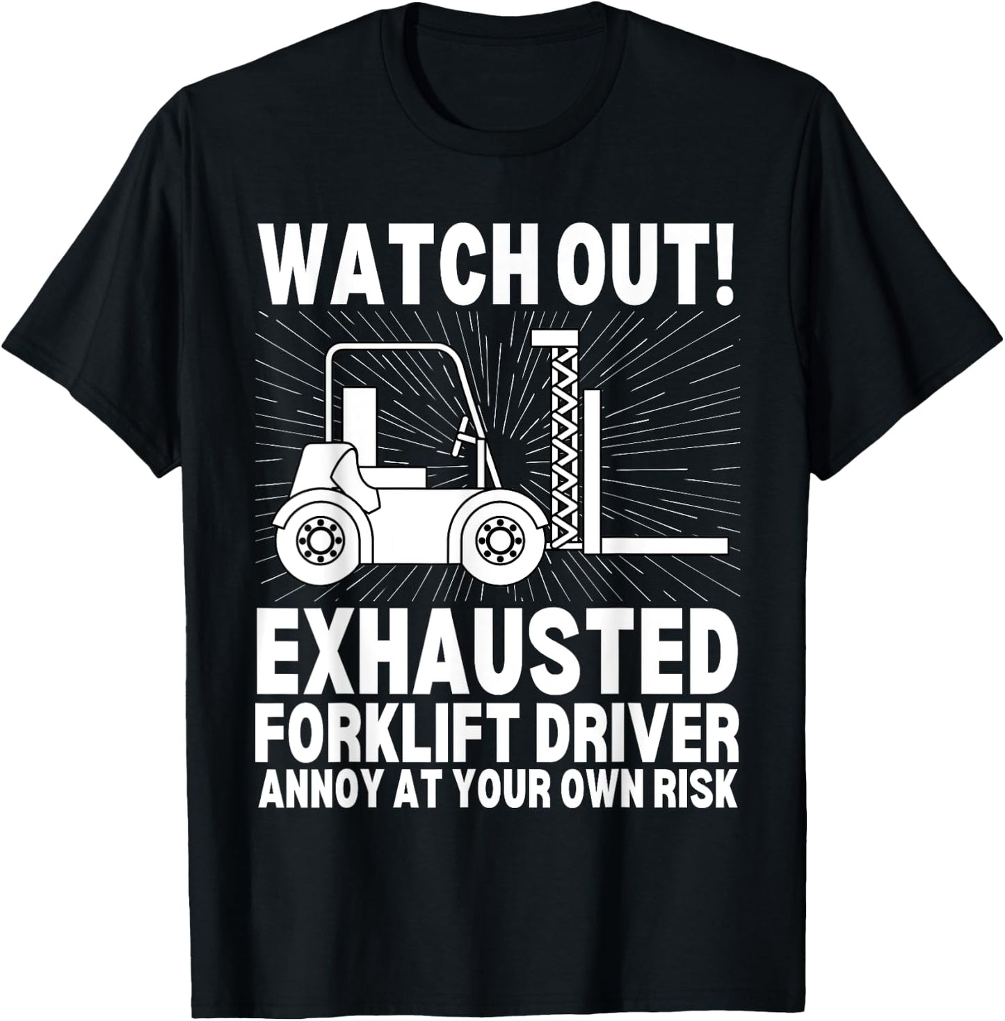 Funny Forklift Operator Certified Forklift Driver T-Shirt - T-Shirt | Black