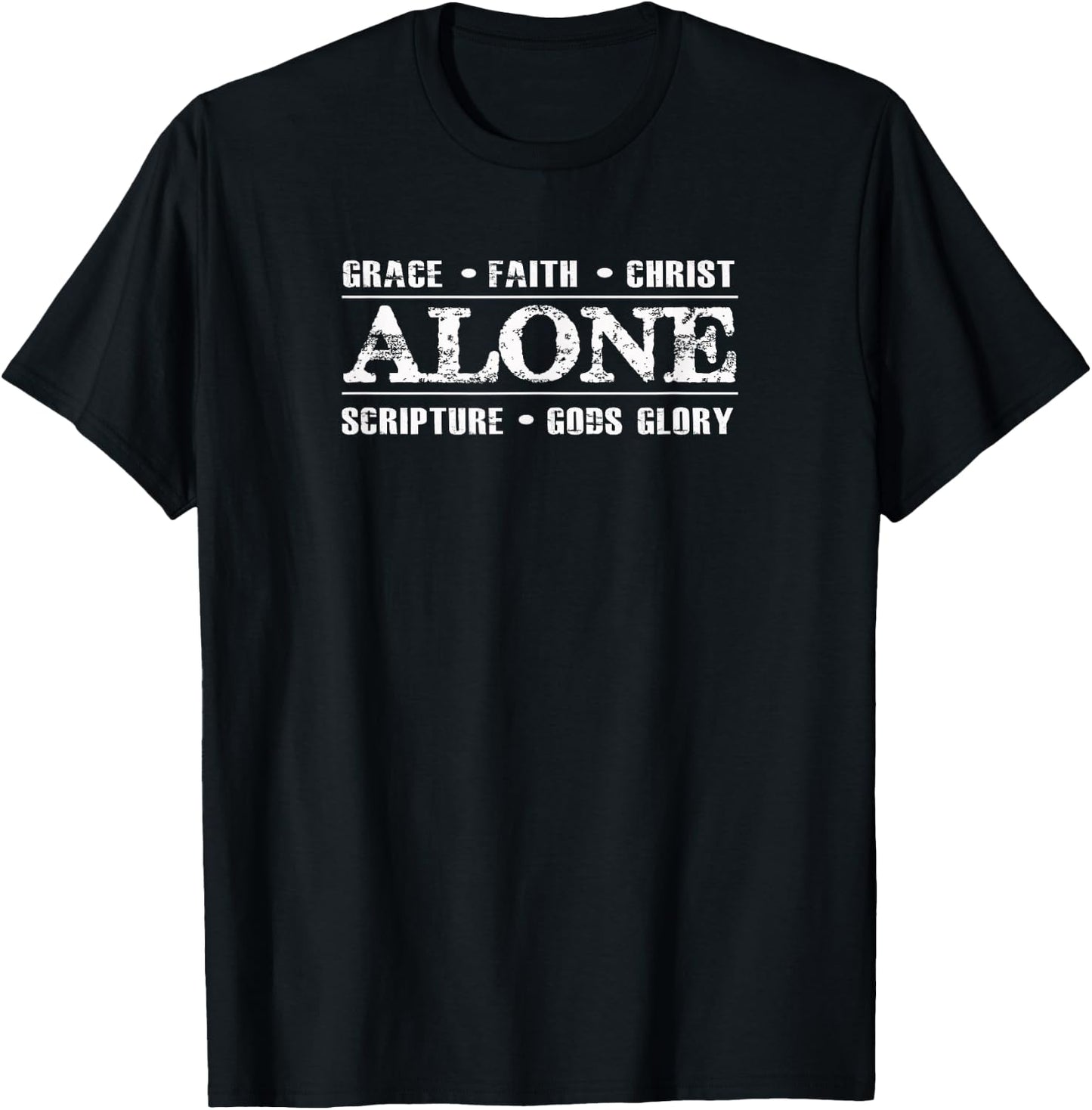 Five Solas Reformed Christian t T-Shirt - T-Shirt | Black