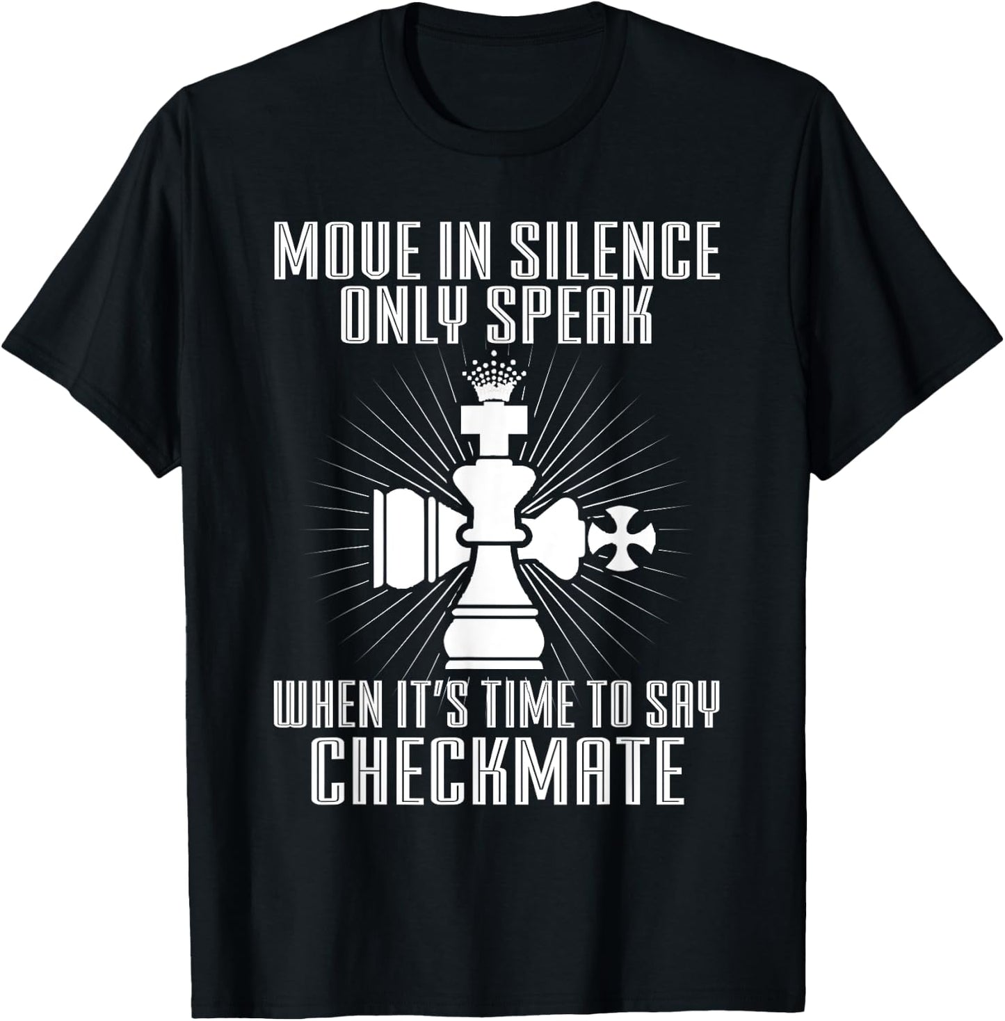 Checkmate T Shirt - Chess Game King and Queen T-Shirt - T-Shirt | Black