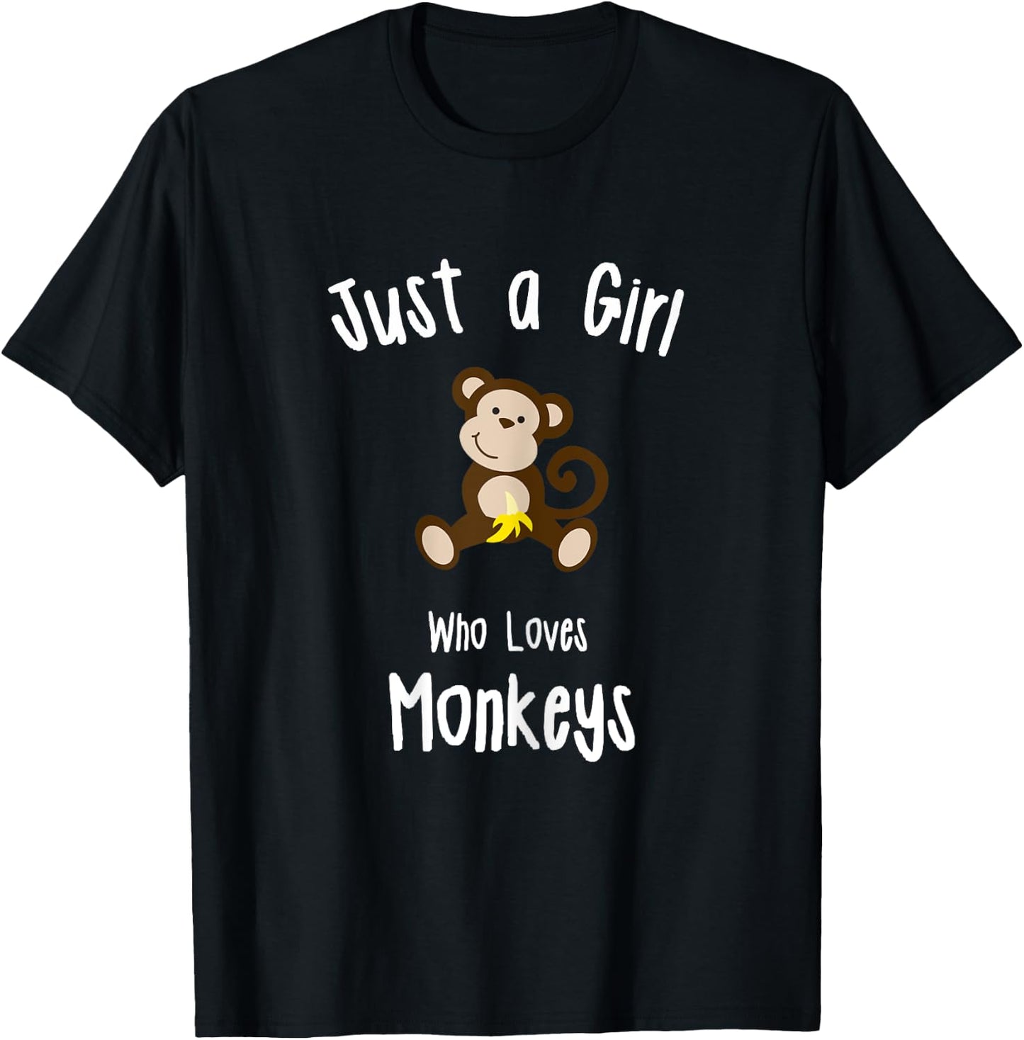 Monkey Shirt for Girls T-Shirt - T-Shirt | Black