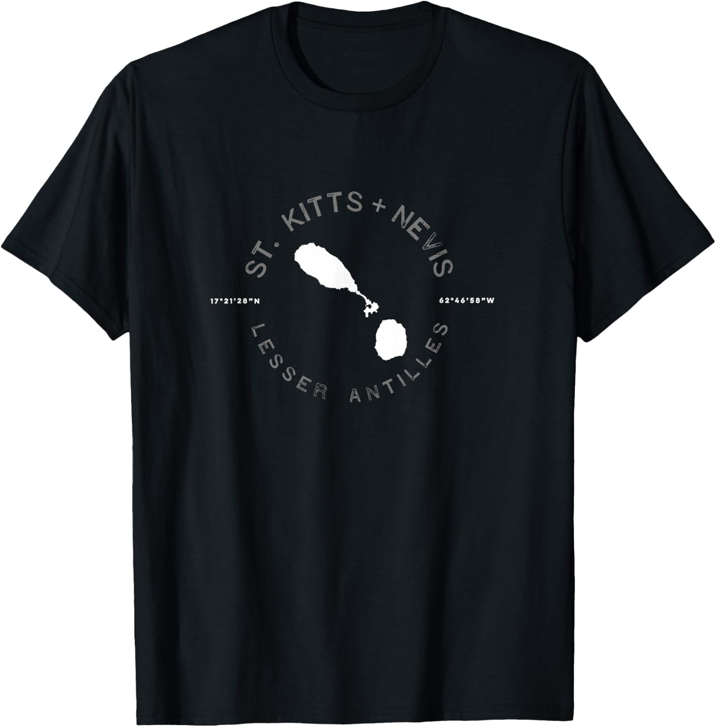 St. Kitts Nevis Graphic Vintage Retro T-Shirt - T-Shirt | Black