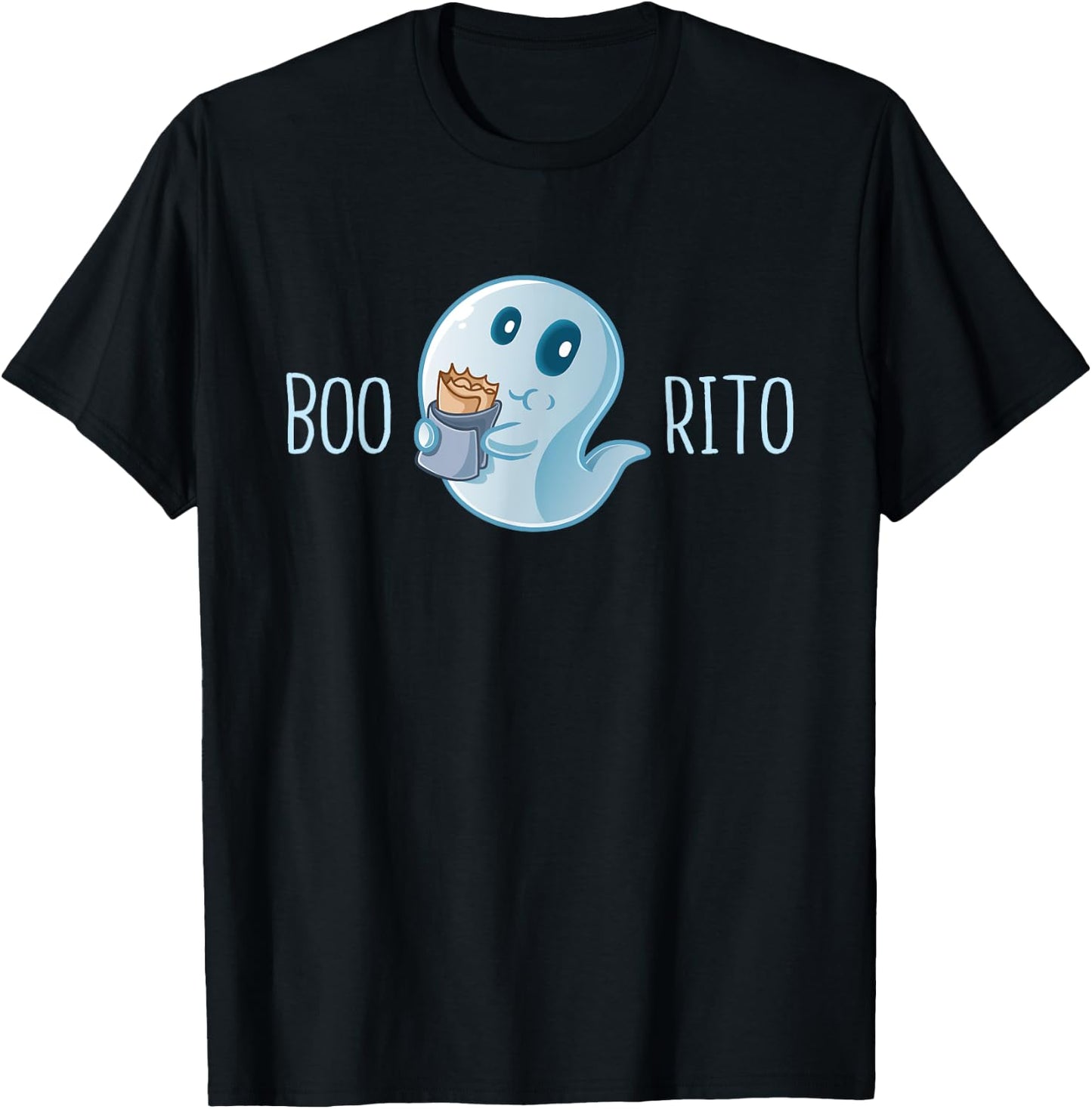 Boo-Rito Ghost Mexico Taco Burrito Ghost Halloween Costume T-Shirt - T-Shirt | Black