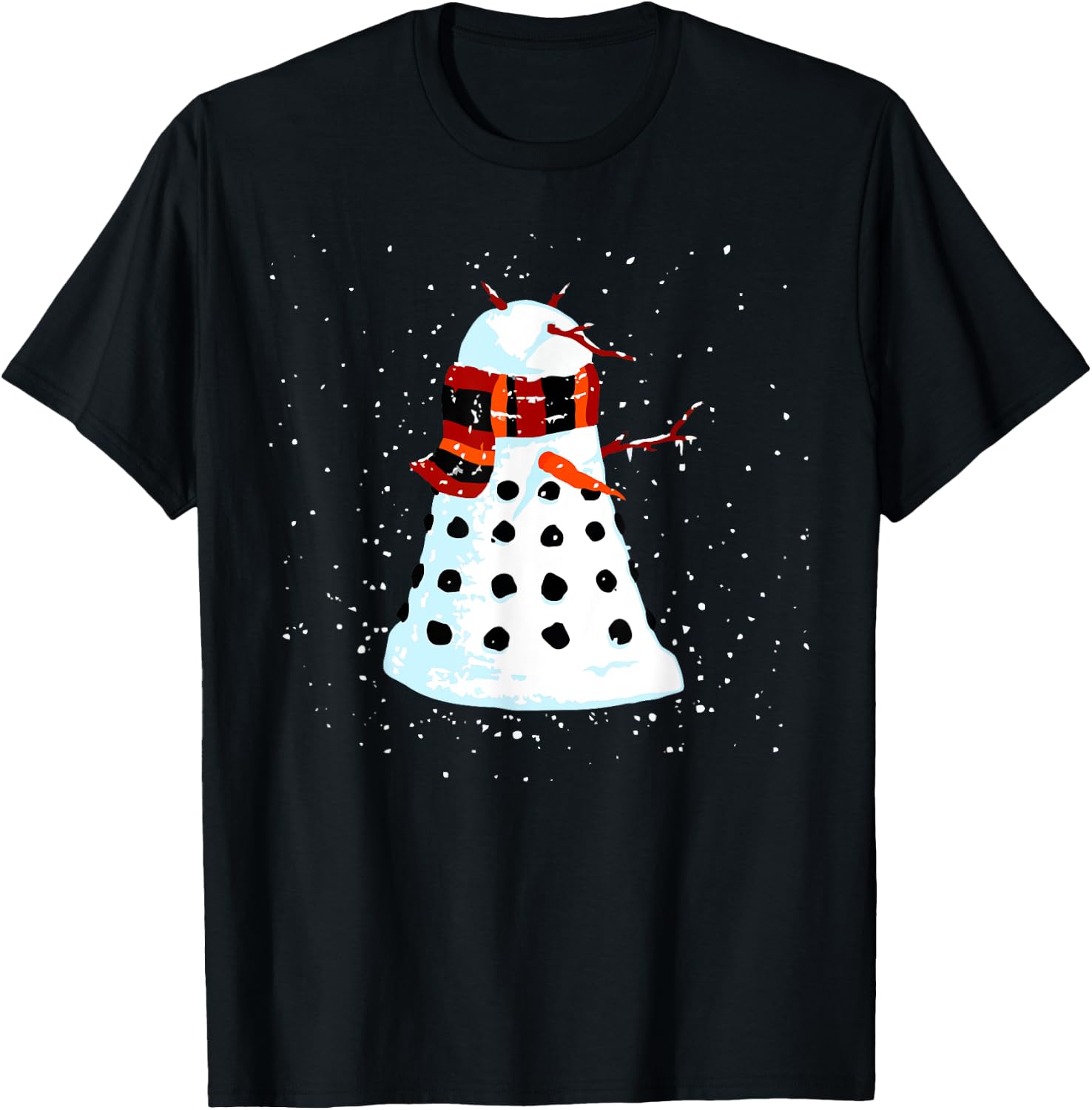 Sci Fi Nerdy Christmas Snowman Popular Holidays Gift T-Shirt - T-Shirt | Black
