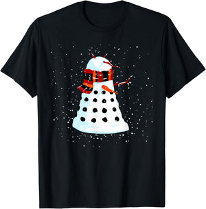 Sci Fi Nerdy Christmas Snowman Popular Holidays Gift T-Shirt - T-Shirt | Black