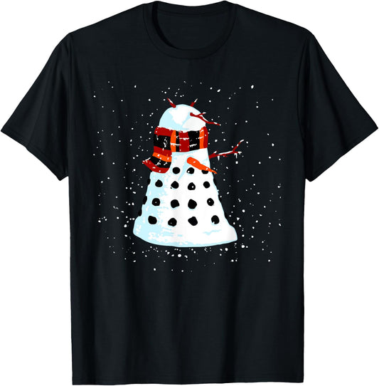 Sci Fi Nerdy Christmas Snowman Popular Holidays Gift T-Shirt - T-Shirt | Black