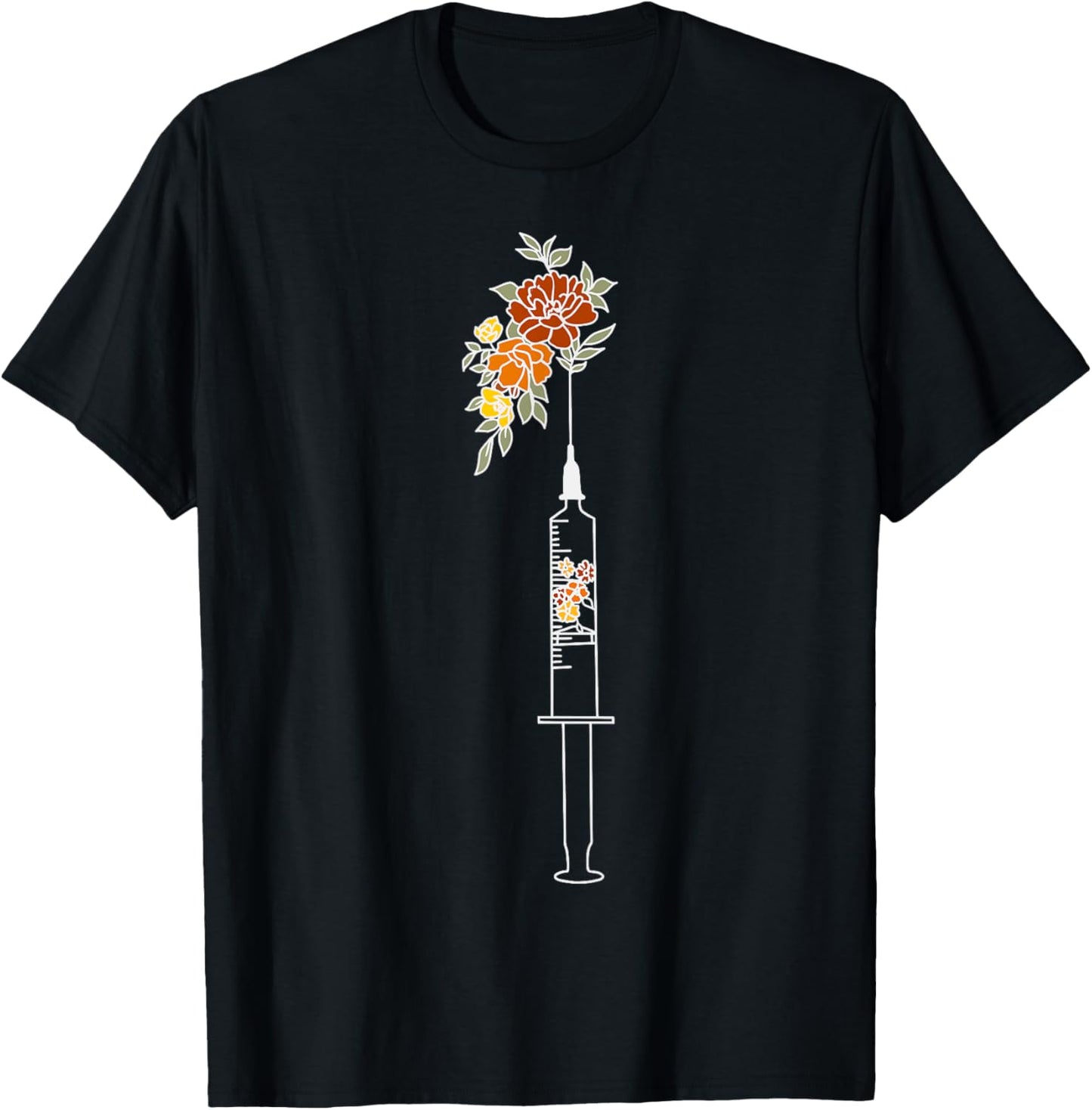 Aesthetic Nurse Injector Floral Medspa Botox Dealer Cosmetic T-Shirt - T-Shirt | Black