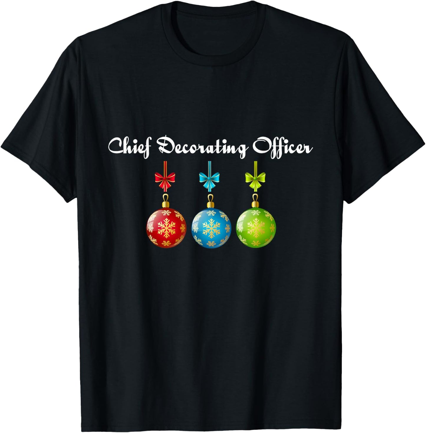 Chief decorating officer Christmas holiday official T-Shirt - T-Shirt | Black