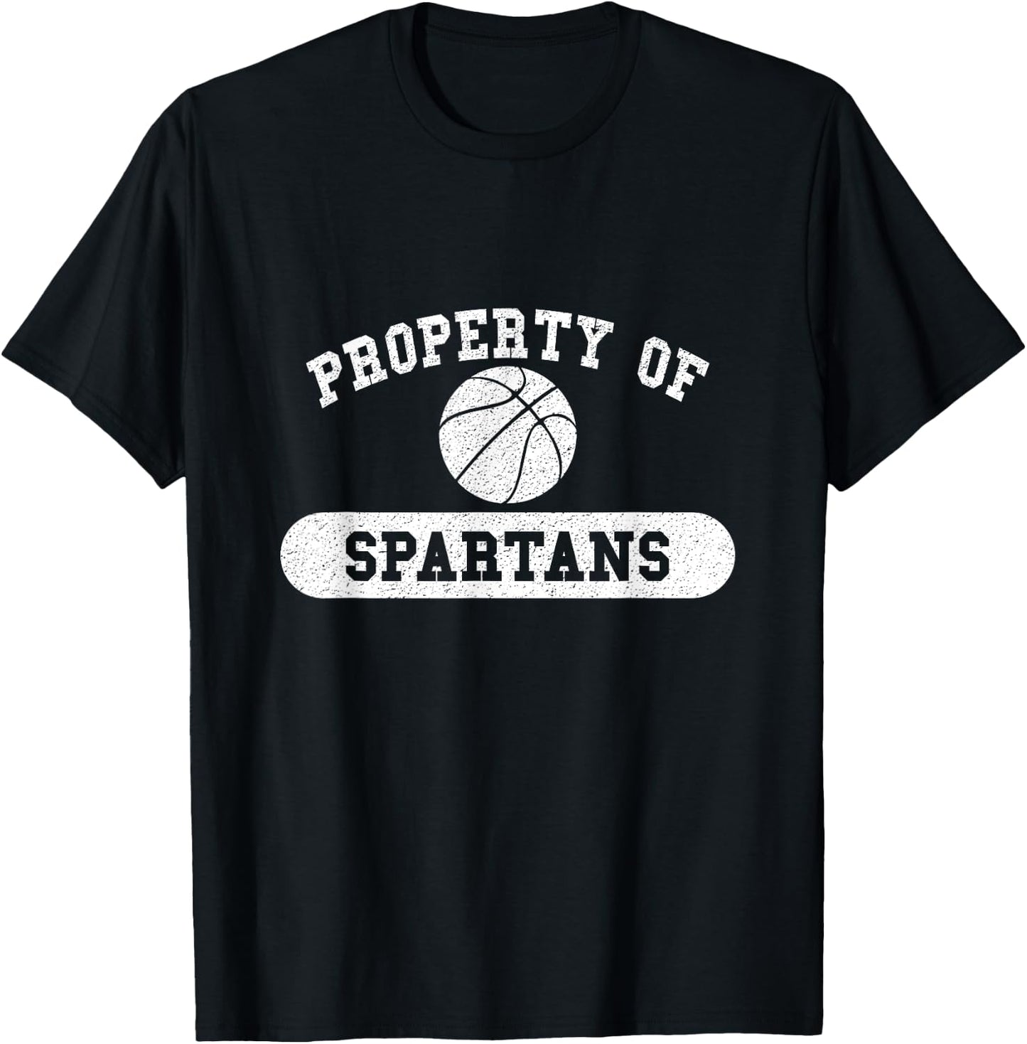 Property of Spartans Basketball T-Shirt - T-Shirt | Black